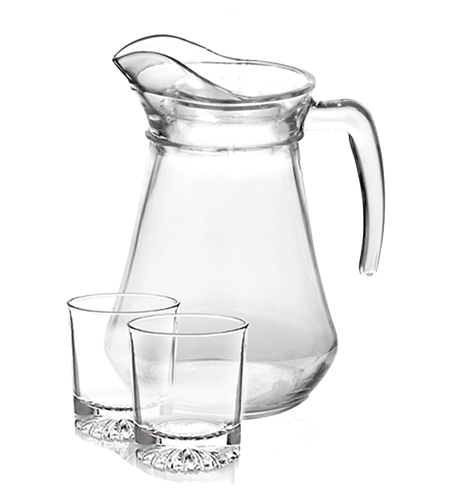 Pasabahce Glass Pitcher with Lid, Clear Carafe, 61.7 oz 